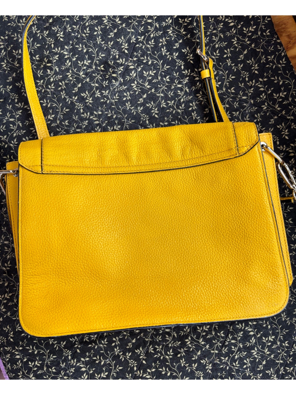 Kate Spade Leila Medium Flap Leather Shoulder Bag - Yellow - Picture 3 of 11